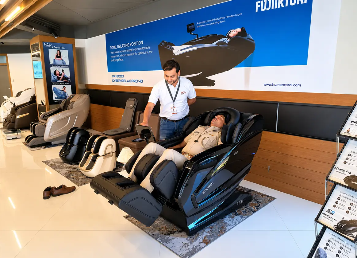 Premium HCI massage chair showroom